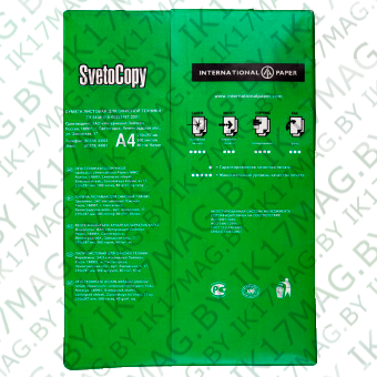 Бумага SVETOCOPY, белая А4, 80 г/м2, 500 л., класс «C»