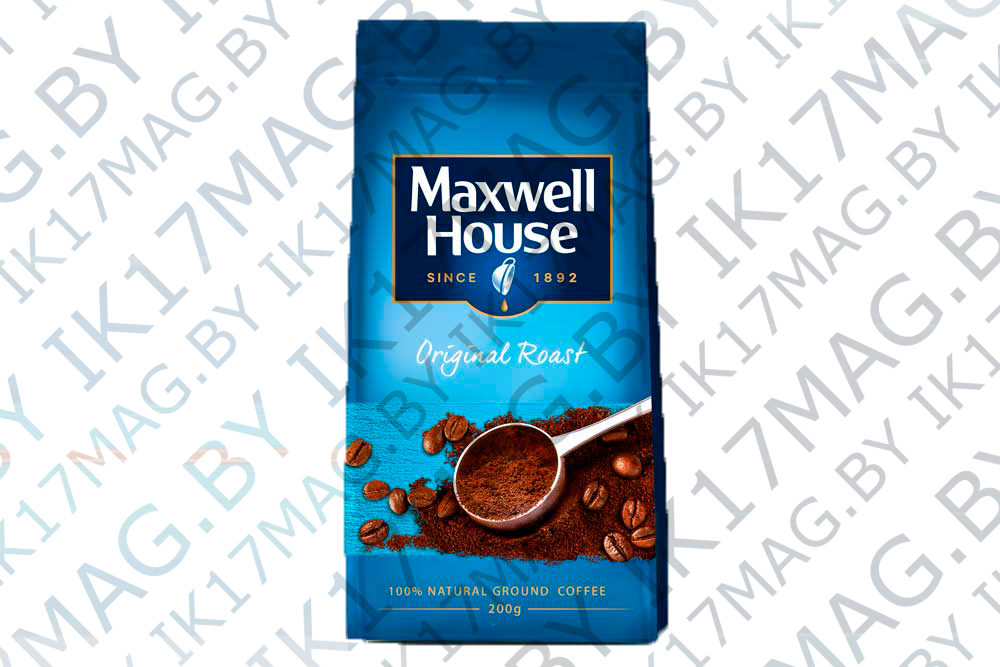Кофе Maxwell house 200г пюр-пак натуральный жареный молотый