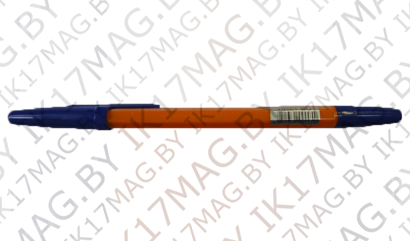 Ручка шариковая 0.5 мм, стержень синий, корпус оранжевый с синим колпачком