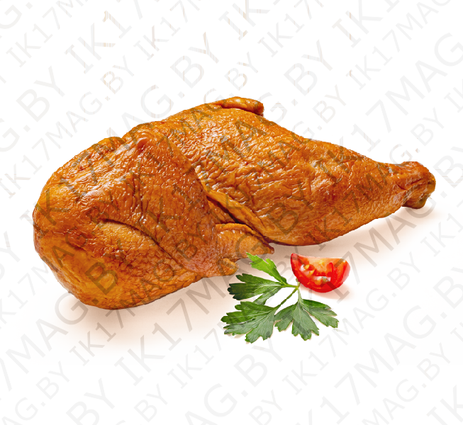 Продукт из мяса птицы "Полутушка по-скидельски" копчено-вареная охлажденная упаковано под ваккумом 1 кг.