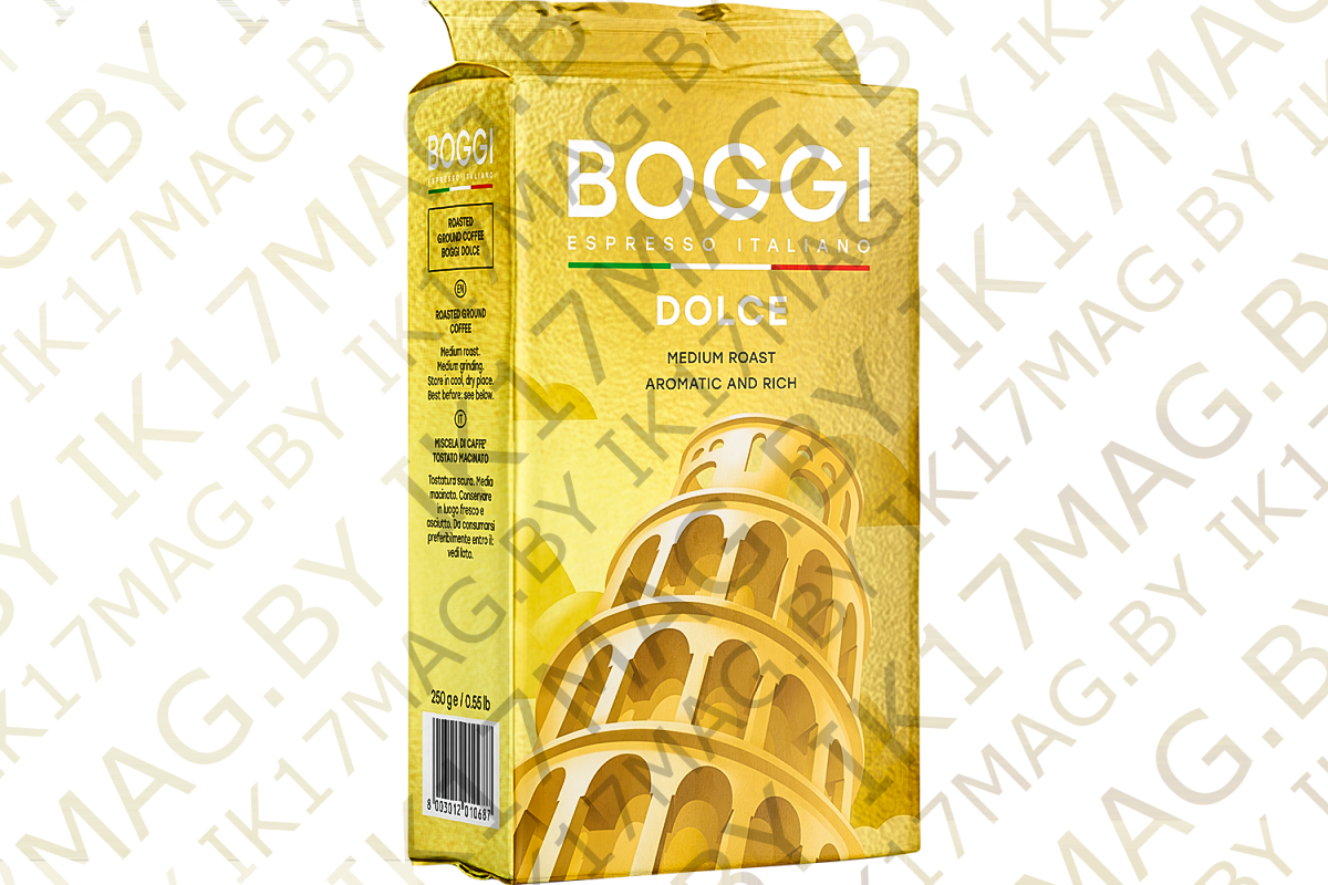 Кофе жареный молотый "BOGGI" Dolce 250гр