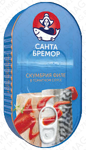 Консерва скумбрия филе в томатном соусе 170 гр