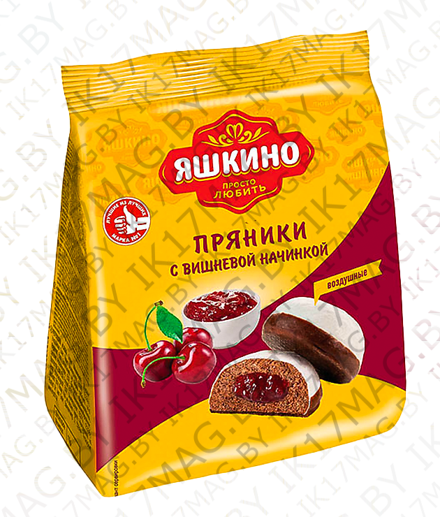 Пряники  "Яшкино" с вишней, 350 гр.