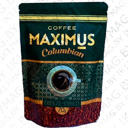 Кофе натуральный растворимый 100% арабика "Maximus" 70гр