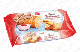 Рулет бисквитный "Клубника" 175г