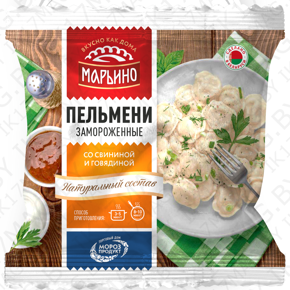 Пельмени "Марьино со свининой и говядиной"  0,4кг