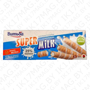 Вафельные трубочки Super Milk 220г