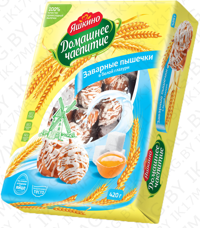 Заварные пышечки в белой глазури 420г