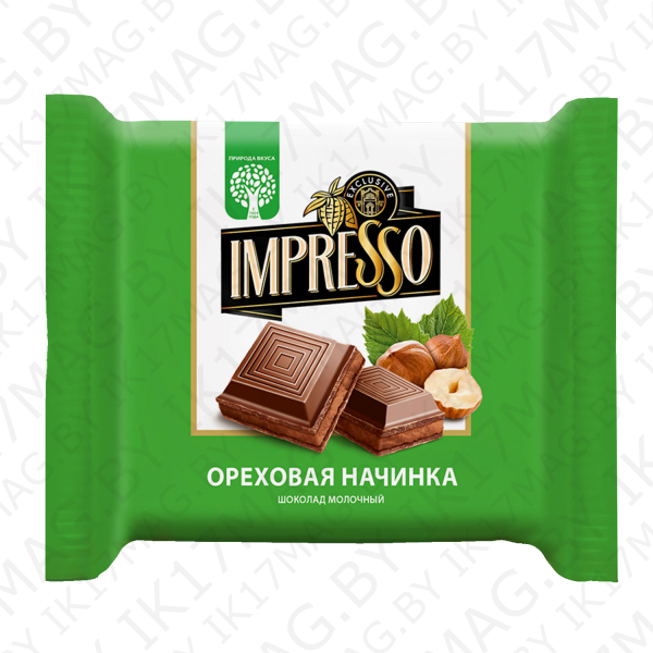 Шоколад молочный Импрессо с орех. начин. 70г