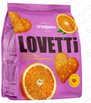 Печенье сдобное Ловетти с апельсиновыми цукат.200г