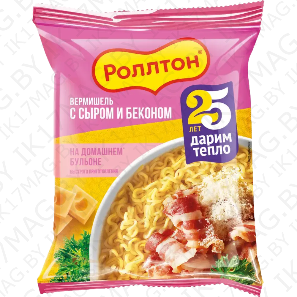 Вермишель"Роллтон"сыр,бекон 60г