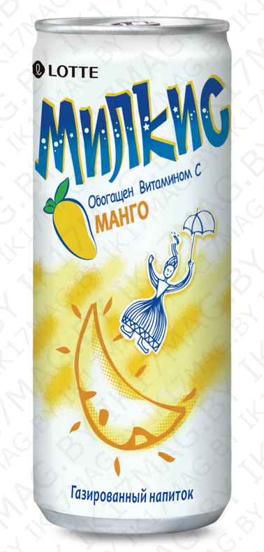 Напиток б/а Лотте Милкис-Манго 250мл