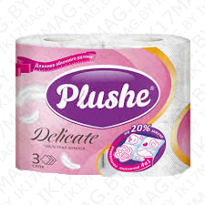 Туалетная бумага Plushe Delicate 3сл 19м