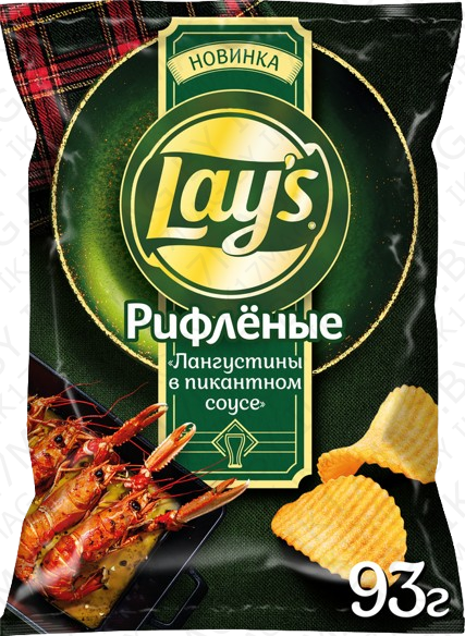 Чипсы " LAYS" Лангустины в соусе 93 гр.
