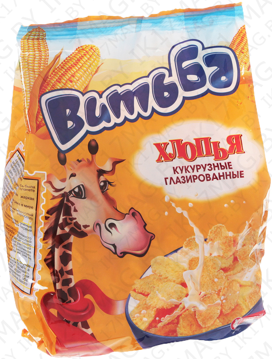 Хлопья кукурузные глазированные 330 гр пак.ц/п рб/витьба