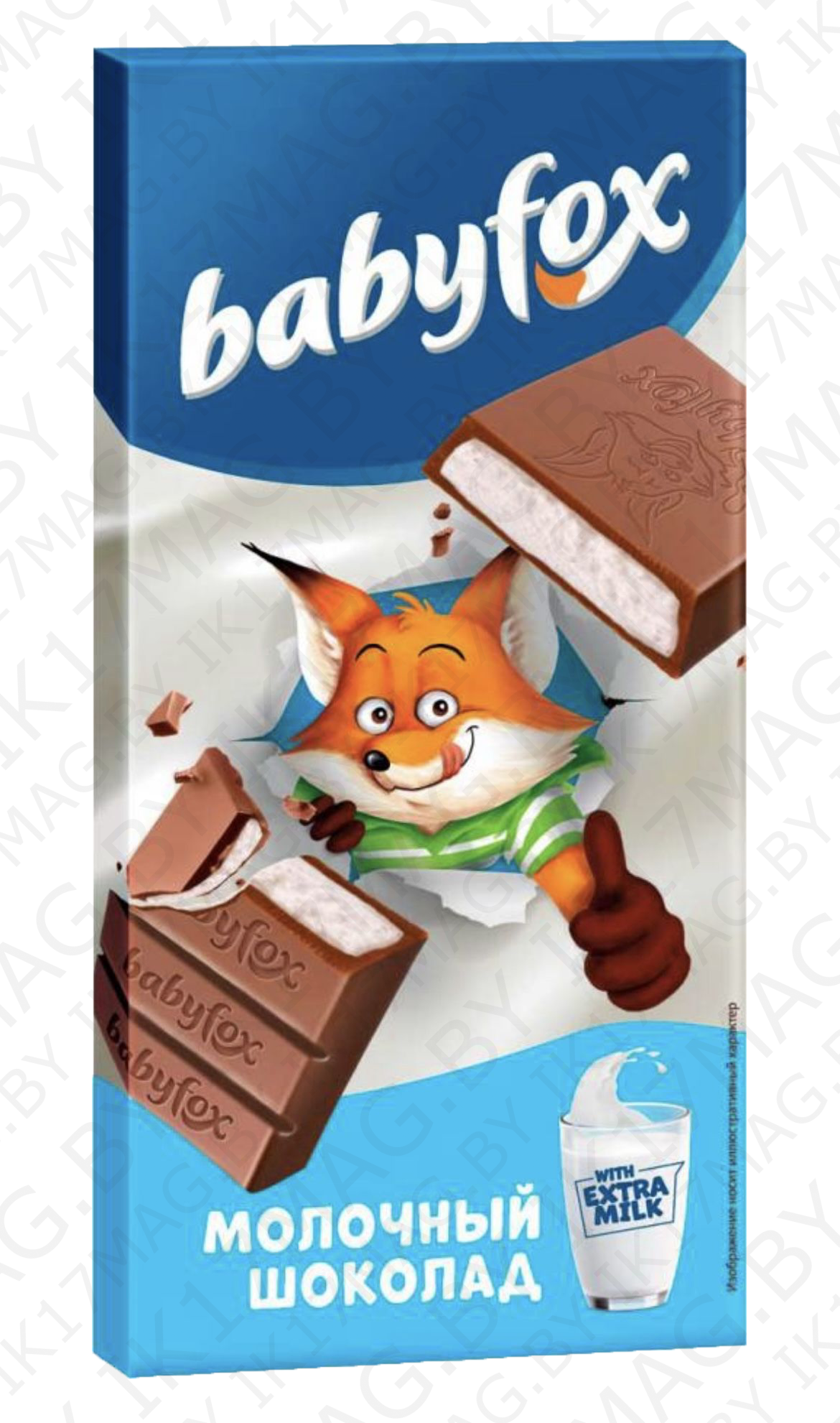 Молочный шоколад " babyfox c молочной начинкой 90г